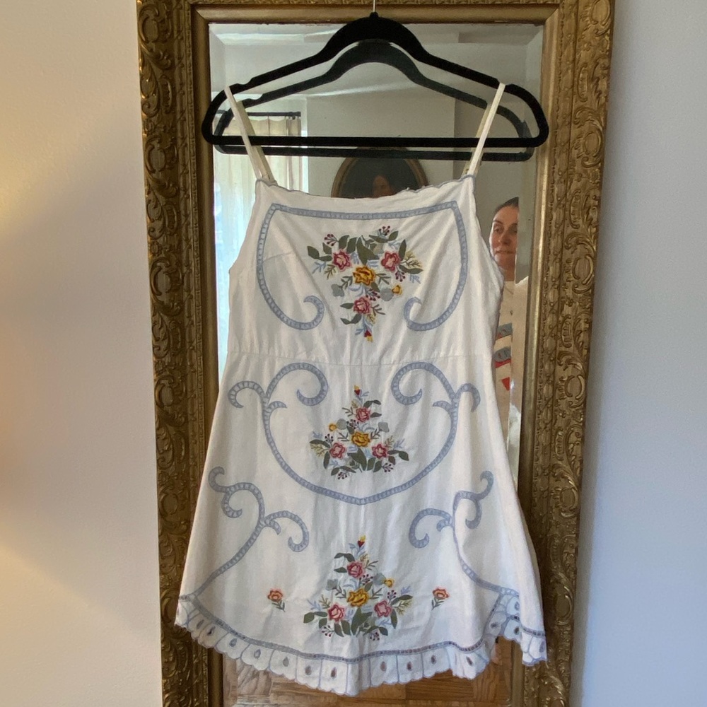 Urban Outfitters embroidered hankerchief dress